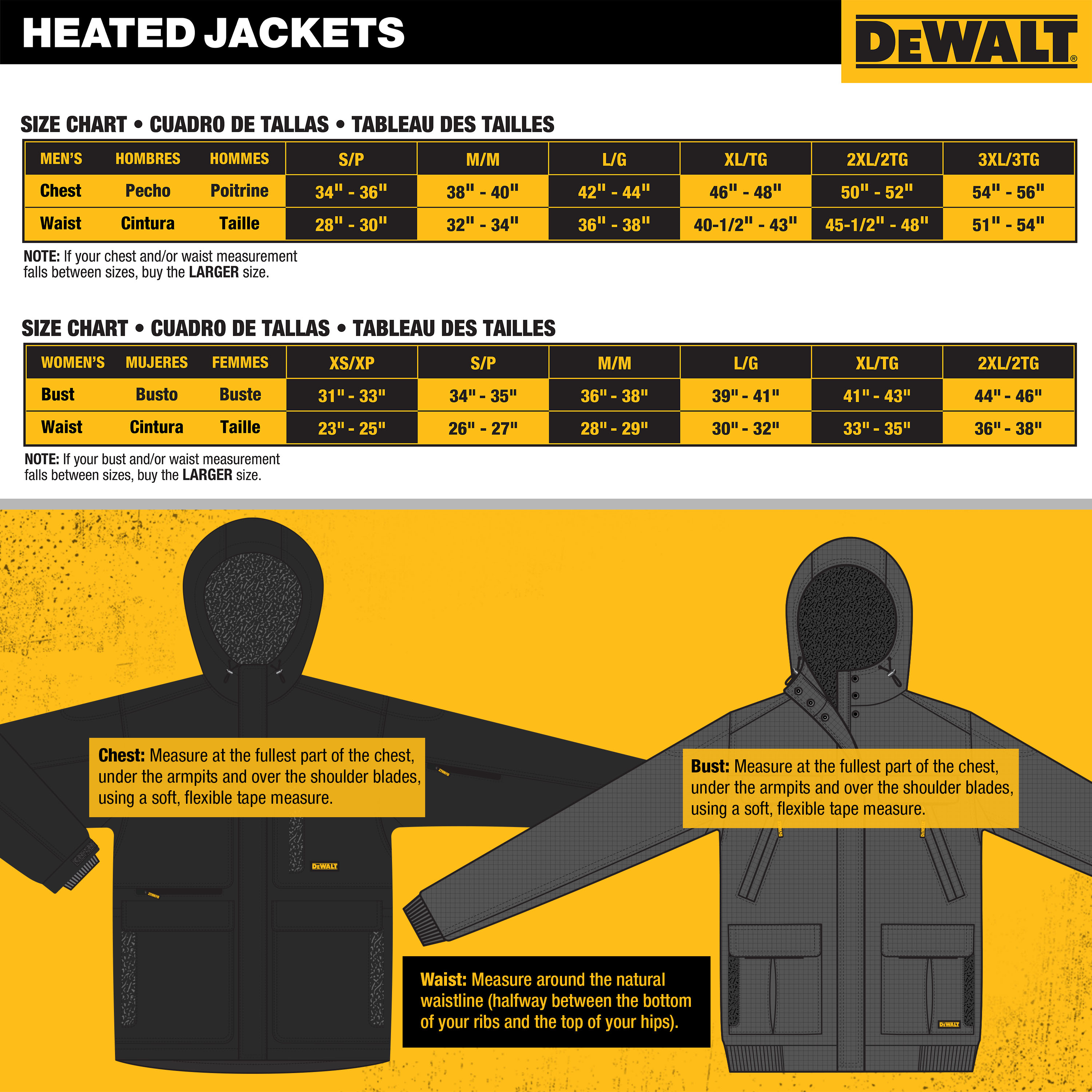 Jacket sizing outlet